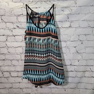 IZ Byer black‎ multicolor patterned tank size S
